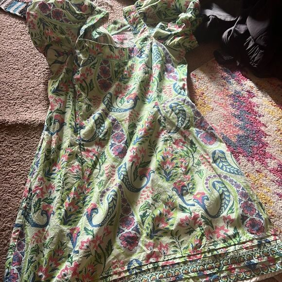 Sal Rosa green floral dress small - Picture 4 of 10